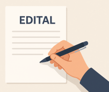 imagem de caneta e edital